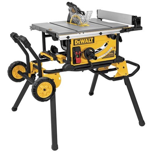 portable 10" jobsite table saw with stand